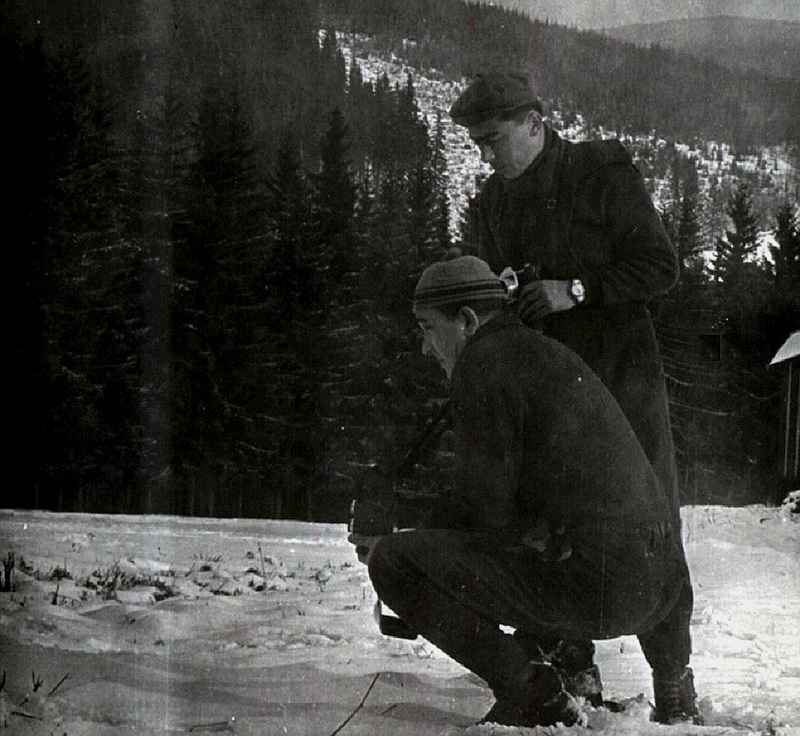 Fotenie zimnej tatranskej prírody - fotoarchív: Miroslav Račko st. - asi 1960