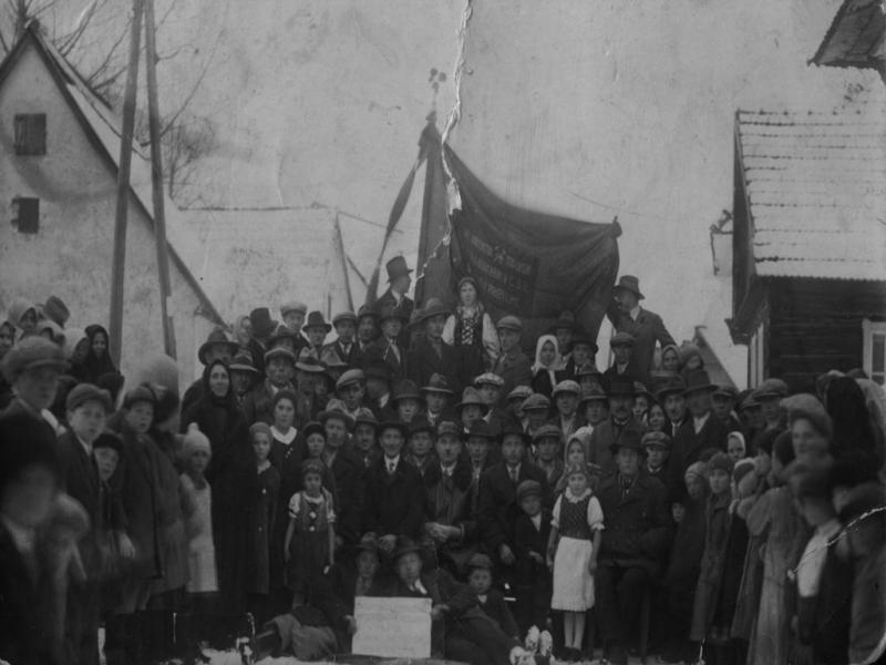 Stretnutie na predvolebnej kampani Agrárnej a sociálnodemokratickej strany  v Pribyline - fotoarchiv:Mária Pozorová - 1938