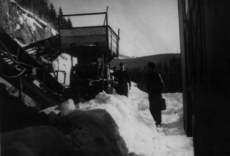 Kameňolom pre  výstavbu cesty  v lokalite Nadbanské - fotoarchív:Milan Poliak - 70-te roky