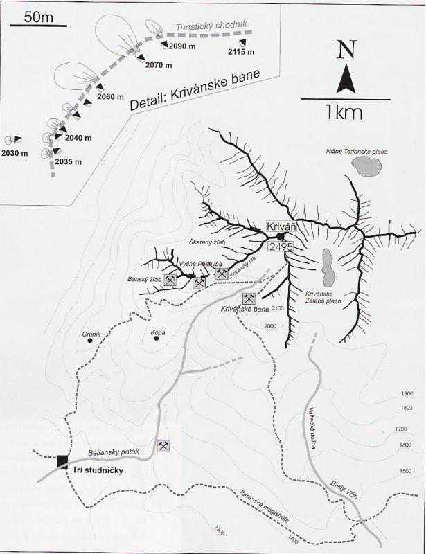 Mapa baní v Kriváni - Dušan Mesároš