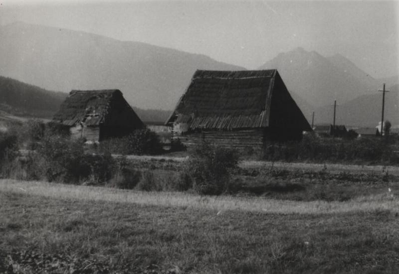 Drevenné humná za potokom - fotoarchív:Magda Jurčová  r.Pelachová - nedatované