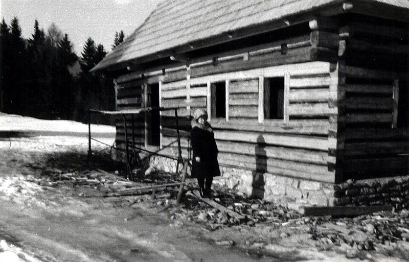 Výstavba zrudu drevenice v múzeu liptovskej dediny - fotoarchív:Ján Bolvanský - 80-te roky