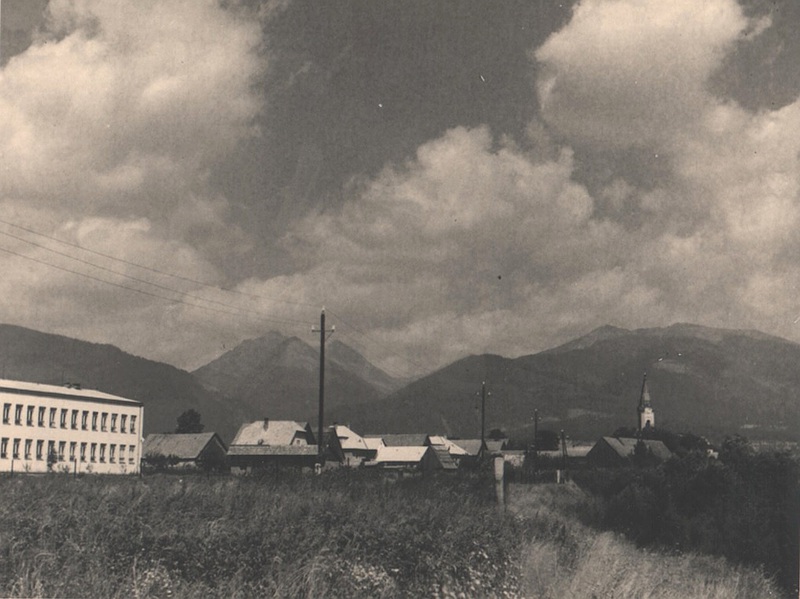 Pohľad na Pribylinu od školsého dvora - fotoarchív: Miroslav Račko st. - asi 1960