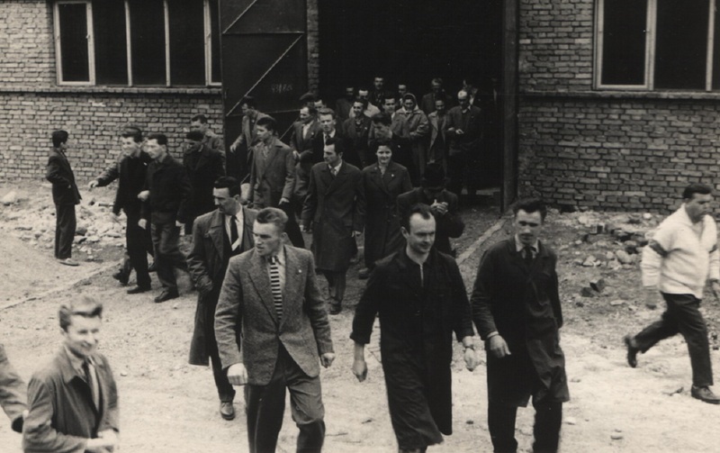 Z čias výstavby novej dielne - fotoarchív:Belo Račko - 1960