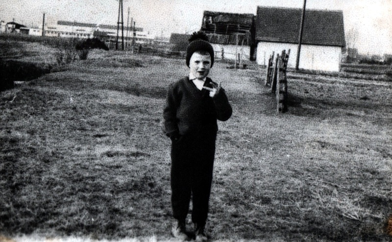Ivan a humná za potokom - fotoarchív: Majdek Ivan - asi 1970