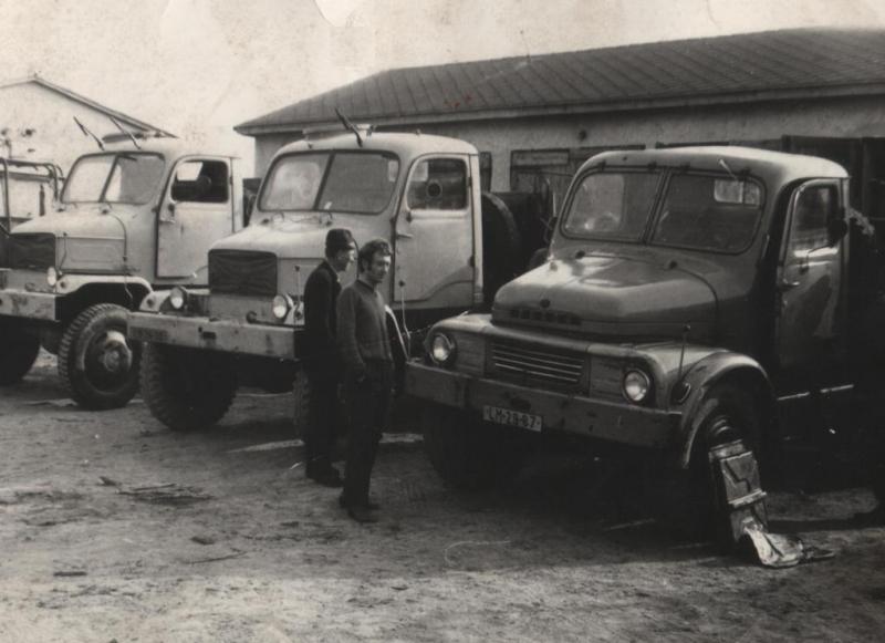 Technická kontrola vozidiel na JRD - fotoarchív:Lacko Cukor - 70-te roky