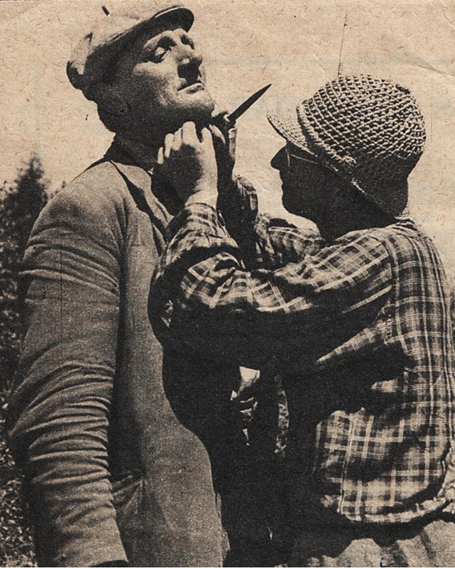 Ján Štecko rybár a jeho záchranca - fotoarchív:Danka Tarageľová - 1971